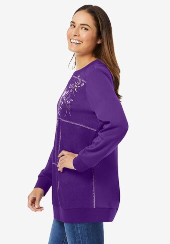 Woman Within Plus Size Patchwork Embroidered Top in Saudi Arabia