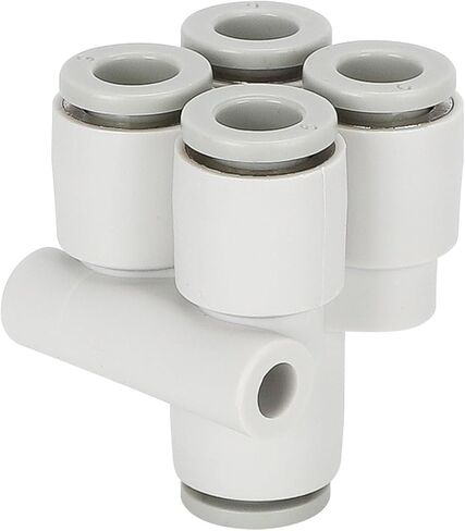 Y-shaped Five Way Pneumatic Connector KQ2UD04-08 Tracheal Quick Plugs One Turn Four Variable Diameter PRG08-10 1Pcs(KQ2UD6-03带螺纹) in Kuwait