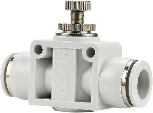 Pneumatic Hand Valve Speed Control Throttle Sa6/8/10/12 Adjustable Air Pressure Pipeline Quick Connector 1Pcs(LSA8(black)) in Kuwait