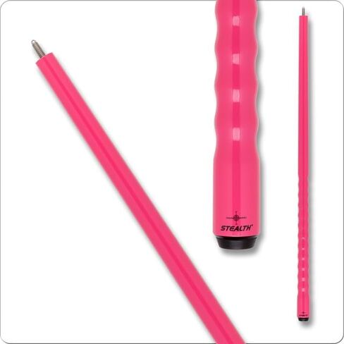 Stealth Cues 55" Pink Power Break Cue – 25 oz Heavy Short Break Stick with Bakelite Tip, Dooley Handle, 12.5 mm Phenolic Hard Tip,Pink Maple Shaft 5/16 x 18 Joint. Shorter for Powerful Breaks. in Saudi Arabia
