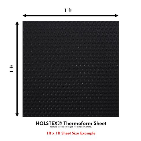 HOLSTEX Thermoform Sheet - (Basketweave Texture) - (.080 Thickness) - (12in x 12in Sheet) - (Armor Black) - (1 Sheet) - for Holster Making, DIY Cosplay, Airsoft Armor in Saudi Arabia