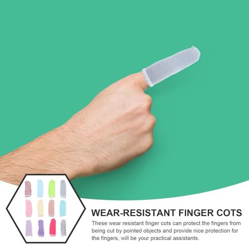 Cotton Finger Covers Protective Finger Cots Breathable Wear-Resistant Protectors for Working Sewing Gardening Daily Use 2.36X0.98X0.11In in Saudi Arabia