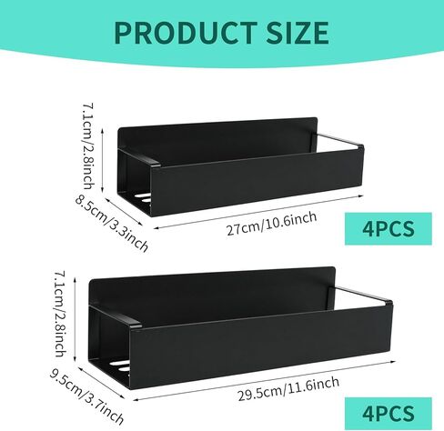 8 Pcs Magnetic Spray Can Holder Wall Mounted Magnet Toolbox Rack Spray Bottle Organizer Tool Box Storage Rack Mechanic Paint Can Holder for Home Garage Workspace (Black) in Saudi Arabia