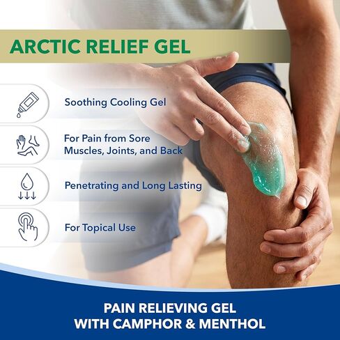 Arctic Relief Gel, Soothing Cooling with Menthol for Sore Joints, Muscles, Back Pain, 4 oz in Saudi Arabia