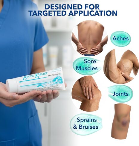 Arctic Relief Gel, Soothing Cooling with Menthol for Sore Joints, Muscles, Back Pain, 4 oz in Saudi Arabia