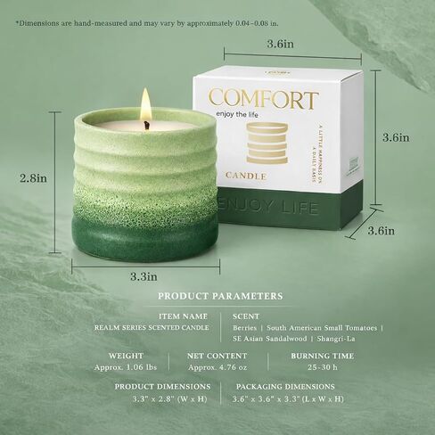 Wild Berry Grove Scented Soy Candle – Decorative Gradient Ceramic Jar Candle, Non Toxic Aromatherapy Candle, Long Lasting Candle Gift for Women, Home Decor in Saudi Arabia