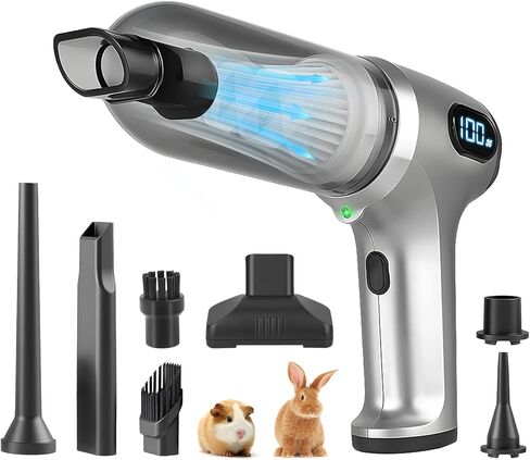 Guinea Pig Poop Spot Vacuum – Mini Cordless Assistant with LED Display, 2 Modes (4500/7500Pa), for Daily Cage Cleanup of Guinea Pig, Rabbit, Small Pets in Kuwait