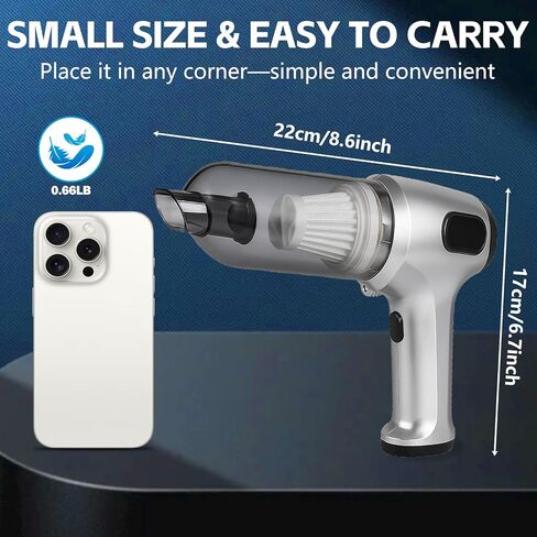 Guinea Pig Poop Spot Vacuum – Mini Cordless Assistant with LED Display, 2 Modes (4500/7500Pa), for Daily Cage Cleanup of Guinea Pig, Rabbit, Small Pets in Kuwait