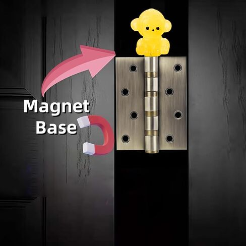 Cute Mini Creative Luminous Little Monkey Hinge Heads Decorative Topper Set 6PCS, Home Decoration,Magnetic Hinge Head Toppers Door Hinge in Saudi Arabia