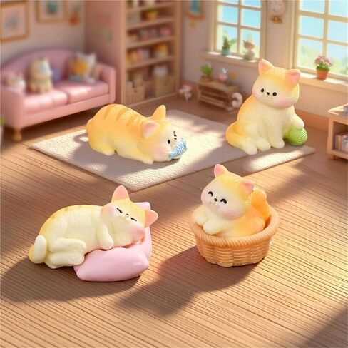 Cute Mini Creative Playing with Cats Hinge Heads Decorative Topper Set 4PCS, Home Decoration,Magnetic Hinge Head Toppers Door Hinge in Saudi Arabia