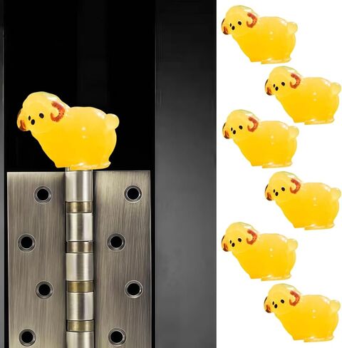 Cute Mini Creative Luminous Sheep, Goat Hinge Heads Decorative Topper Set 6PCS, Home Decoration,Magnetic Hinge Head Toppers Door Hinge in Saudi Arabia