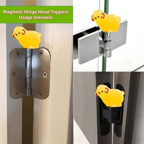Cute Mini Creative Luminous Sheep, Goat Hinge Heads Decorative Topper Set 6PCS, Home Decoration,Magnetic Hinge Head Toppers Door Hinge in Saudi Arabia