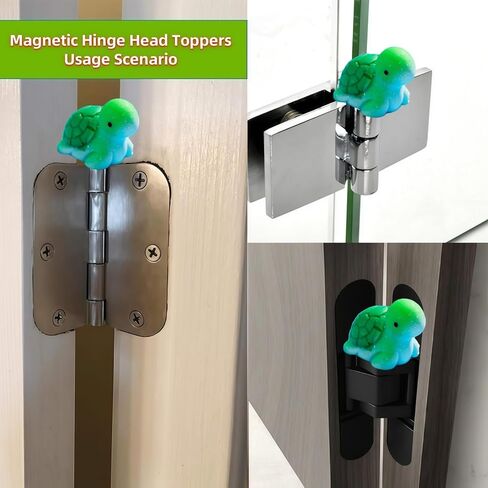 Cute Mini Creative Marine Animals, Turtles Hinge Heads Decorative Topper Set 6PCS, Home Decoration,Magnetic Hinge Head Toppers Door Hinge in Saudi Arabia
