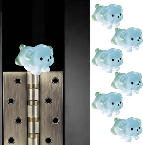 Cute Mini Creative Luminous Puppy Hinge Heads Decorative Topper Set 6PCS, Home Decoration,Magnetic Hinge Head Toppers Door Hinge in Saudi Arabia