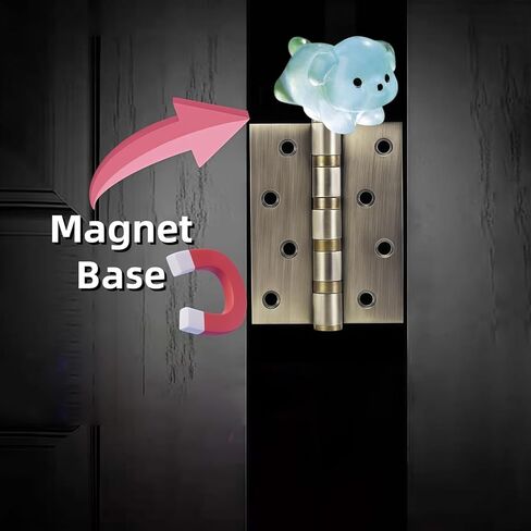 Cute Mini Creative Luminous Puppy Hinge Heads Decorative Topper Set 6PCS, Home Decoration,Magnetic Hinge Head Toppers Door Hinge in Saudi Arabia