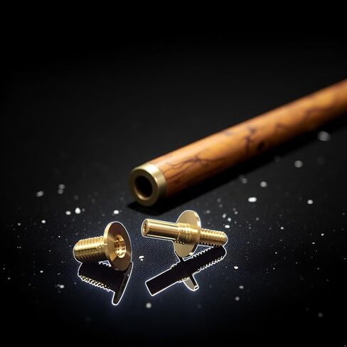 Gold Male-Lock Pool Snooker Cue Walking Cane Wood Stick Vacuum Quick Release Brass Joint Pin Connector，Cue Sticks and Accessories，Billiard Cue Sticks in Saudi Arabia