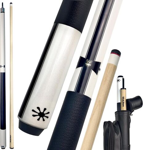 عصا البلياردو مقاس 58 بوصة، قطعتان من عصي البلياردو هاوس بار مع مقبض جلدي ناعم متعدد الطبقات، عصا البلياردو الممتازة للبلياردو in Kuwait