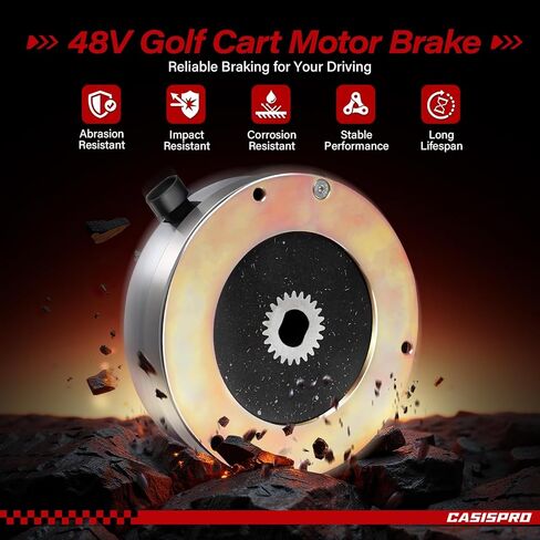 فرامل محرك عربة الجولف لمحرك EZGO RXV 2008-UP 48V الكهربائي ومحرك الفرامل الإلكترونية من الليثيوم النخبة، OEM # 610065 605867، فرامل محرك EZGO متوافقة مع وحدة التحكم في السرعة Danaher in Kuwait