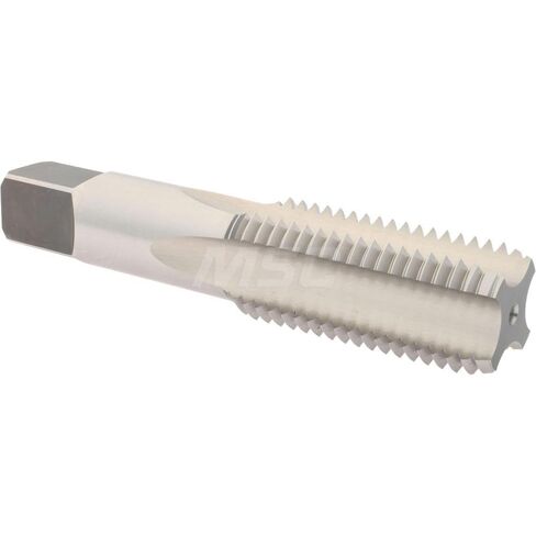 Hertel Straight Flute Tap, 1-1/4-7 UNC, 4 Flute, Bottoming Chamfer, 3B Class of Fit, High-Speed Steel, Bright/Uncoated Finish, 5-3/4" OAL, Right Hand in Saudi Arabia