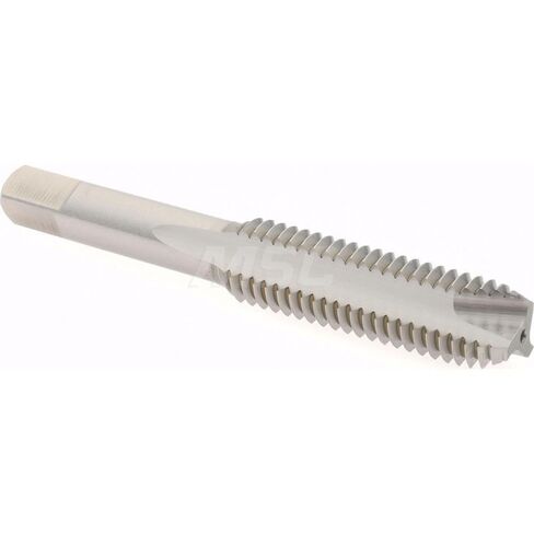 Hertel Spiral Point Tap, 1/2-13 UNC, 3 Flutes, Bottoming Chamfer, 3B Class of Fit, HSS, Bright/Uncoated, 1-21/32" Thread Length, 3-3/8" OAL, Right Hand in Saudi Arabia