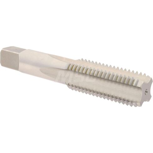 Hertel Straight Flute Tap, M24x3 Metric Coarse, 4 Flute, Bottoming Chamfer, 6H Class of Fit, High-Speed Steel, Bright/Uncoated Finish, 4-29/32" OAL in Saudi Arabia
