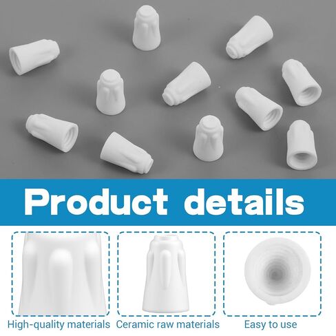 20 PCS Ceramic Wire Nuts, White High Temp Wire Connectors Porcelain Wires Nuts for Electrical Repairs, Heat-Resistant Cap Ceramic Wires Connectors in Saudi Arabia