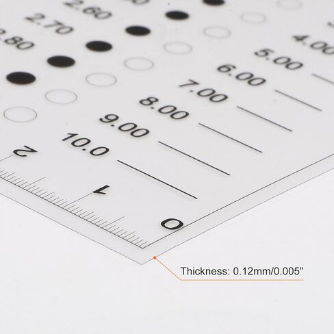 HARFINGTON High Precision SEC Size Estimation Chart 10x10cm Transparency Flaw Detection Film Ruler for Diameter and Line Width Defects Measuring in Saudi Arabia