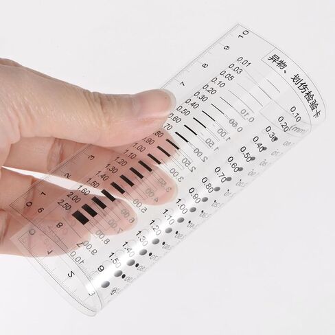 HARFINGTON High Precision SEC Size Estimation Chart 10x10cm Transparency Flaw Detection Film Ruler for Diameter and Line Width Defects Measuring in Saudi Arabia