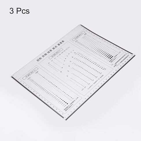 HARFINGTON 3 قطع عالية الدقة لحجم SEC مخطط تقدير 285 × 205 مم مسطرة فيلم شفافة للكشف عن العيوب لقياس عيوب القطر وعرض الخط in Saudi Arabia