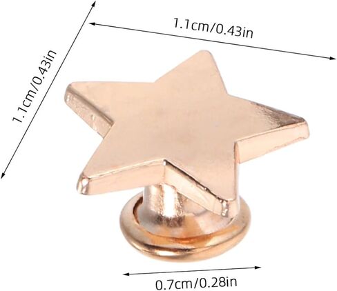 DOITOOL 60 Sets Decorative Star Rivets and Gun Color Metal Studs for DIY Clothing Shoes Bags and Crafts Easy to Install Five Pointed Star Studs for Punk Style Decoration in Saudi Arabia
