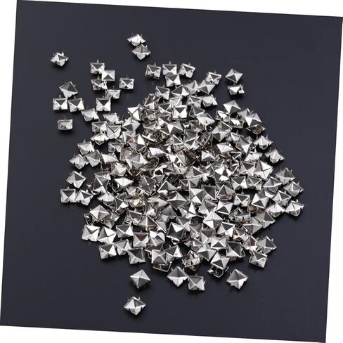 FOMIYES 200Pcs Silver Square Rivet Metal Studs for DIY Punk Shoes Clothing and Accessories Stylish Decorative Nail for Crafts and Fashion Projects in Saudi Arabia