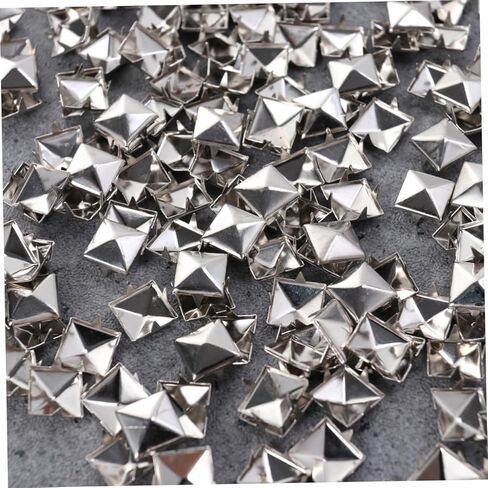 FOMIYES 200Pcs Silver Square Rivet Metal Studs for DIY Punk Shoes Clothing and Accessories Stylish Decorative Nail for Crafts and Fashion Projects in Saudi Arabia