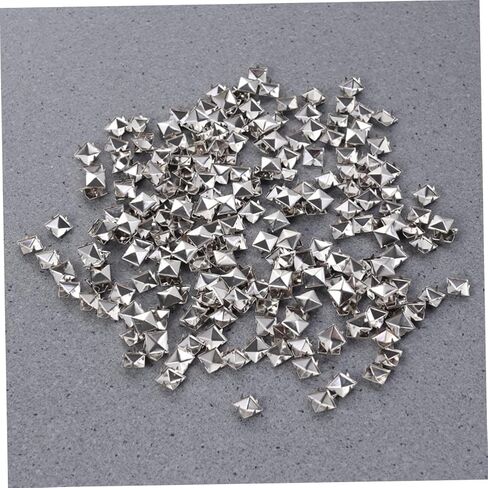 FOMIYES 200Pcs Silver Square Rivet Metal Studs for DIY Punk Shoes Clothing and Accessories Stylish Decorative Nail for Crafts and Fashion Projects in Saudi Arabia