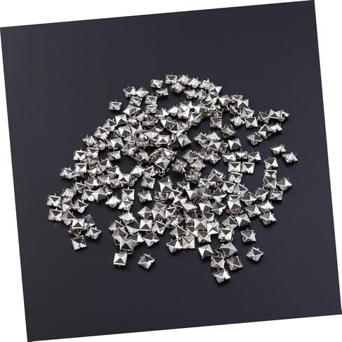 FOMIYES 200Pcs Silver Square Rivet Metal Studs for DIY Punk Shoes Clothing and Accessories Stylish Decorative Nail for Crafts and Fashion Projects in Saudi Arabia