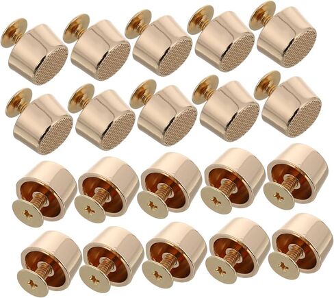 STOBOK 20pcs Metal Screw Back Rivets Studs for Handbags Purse Feet Nail Head Durable Supplies with Sturdy Design and High End Finish for DIY Projects in Saudi Arabia
