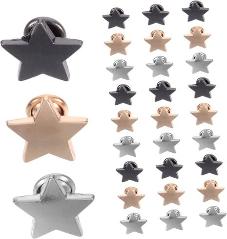 TEHAUX 60 Sets Star Shaped Metal Rivets for DIY Clothing Shoes Bags and Belts Durable and Five Pointed Star Studs Easy to Install Decorative Spikes for Creative Craft Projects in Saudi Arabia