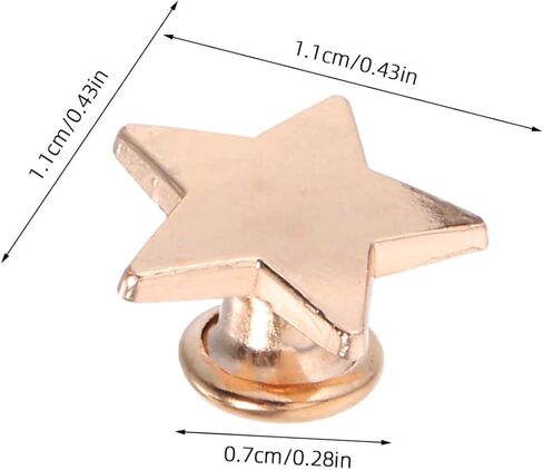 TEHAUX 60 Sets Star Shaped Metal Rivets for DIY Clothing Shoes Bags and Belts Durable and Five Pointed Star Studs Easy to Install Decorative Spikes for Creative Craft Projects in Saudi Arabia