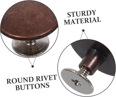 jojofuny 10 Sets Round Zinc Alloy Rivets Decorative Studs for DIY Crafts Belts Bags and Sandals Easy Installation Versatile Replacement Accessories for Fashion Projects in Saudi Arabia