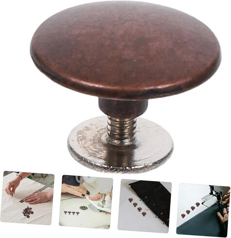 jojofuny 10 Sets Round Zinc Alloy Rivets Decorative Studs for DIY Crafts Belts Bags and Sandals Easy Installation Versatile Replacement Accessories for Fashion Projects in Saudi Arabia