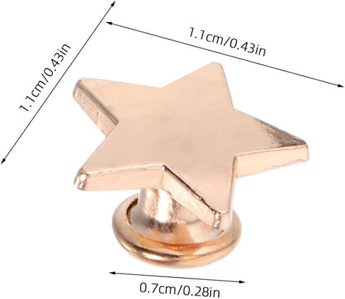 DIYEAH 60 Sets Star Shaped Metal Rivets Five Pointed Star Studs for DIY Clothing Shoes Bags and Belts Durable Spikes for Punk Style Decoration and Crafting in Saudi Arabia