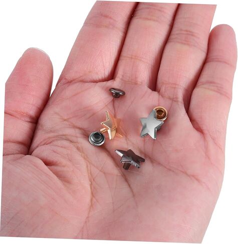 DIYEAH 60 Sets Star Shaped Metal Rivets Five Pointed Star Studs for DIY Clothing Shoes Bags and Belts Durable Spikes for Punk Style Decoration and Crafting in Saudi Arabia
