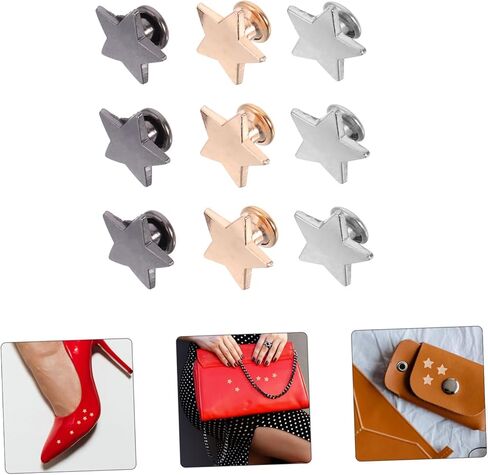 DIYEAH 60 Sets Star Shaped Metal Rivets Five Pointed Star Studs for DIY Clothing Shoes Bags and Belts Durable Spikes for Punk Style Decoration and Crafting in Saudi Arabia
