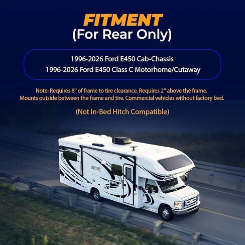 طقم تعليق أكياس هواء الوسادة الهوائية لعزم الدوران لعام 1996-2023 فورد E450 Class C Motorhome/Cutaway (CAB-Chassis فقط) 2WD 4WD E-450 حقيبة مساعدة خلفية 5000 رطل (استبدال طقوس ركوب FireStone 2153) (TR2153) in Saudi Arabia
