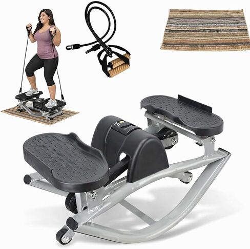 Lateral Rocking Fitness Stepper - Low-Impact Home Workout Machine for Knees & Joints with Digital Counter in Saudi Arabia