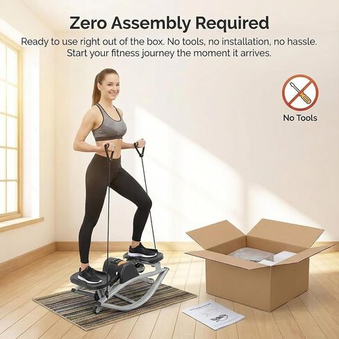 Lateral Rocking Fitness Stepper - Low-Impact Home Workout Machine for Knees & Joints with Digital Counter in Saudi Arabia