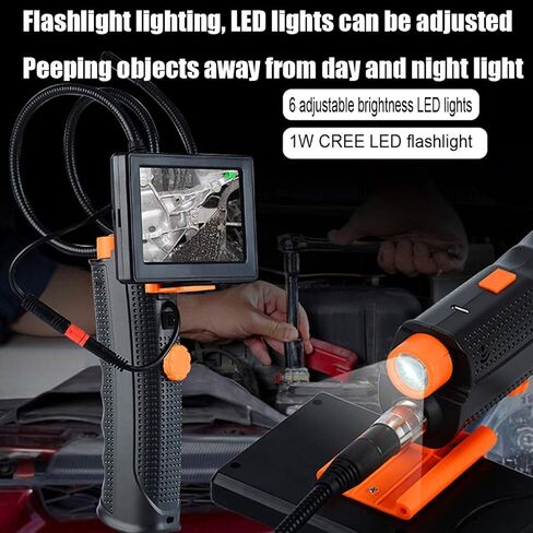 3 inch LCD Industrial Endoscope Handheld, Inspection Camera 2 Million Hd Pixels 4X Image Magnification, Easy to Operate, Suitable for Auto Repair Pipeline Mechanical and Other Fields in Saudi Arabia
