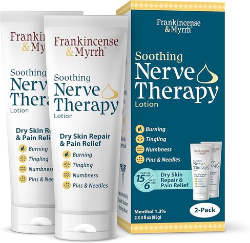 غسول علاج الأعصاب باللبان والمر - تخفيف سريع للحرق والوخز والخدر والدبابيس والإبر في اليدين والقدمين - كريم الاعتلال العصبي مع المنثول + 9 زيوت - 3 أونصة (عبوة واحدة) in Kuwait