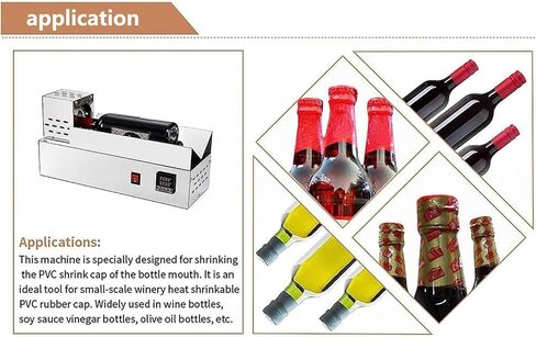 600W Electric Capsule Heat Shrinker Machine for Wine, Olive Oil & Soy Sauce Bottles - Adjustable Thermostat, Fast 5-8s Sealing, Ideal for Home & Commercial Use in Saudi Arabia