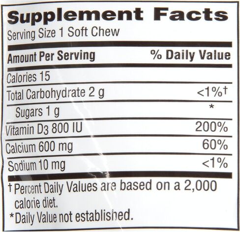 كالتريت مضغ ناعم 600 بلس د3، مكمل فيتامين د، كالسيوم، كمأة الشوكولاتة - 60 قطعة in Kuwait