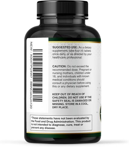 Built By Nature Calcium Supplement for Women – Calcium 1200mg with Vitamin D3 – Bone & Immune Support – Easier to Swallow Calcium Supplements with Vitamin D – 120 Tablets in Saudi Arabia